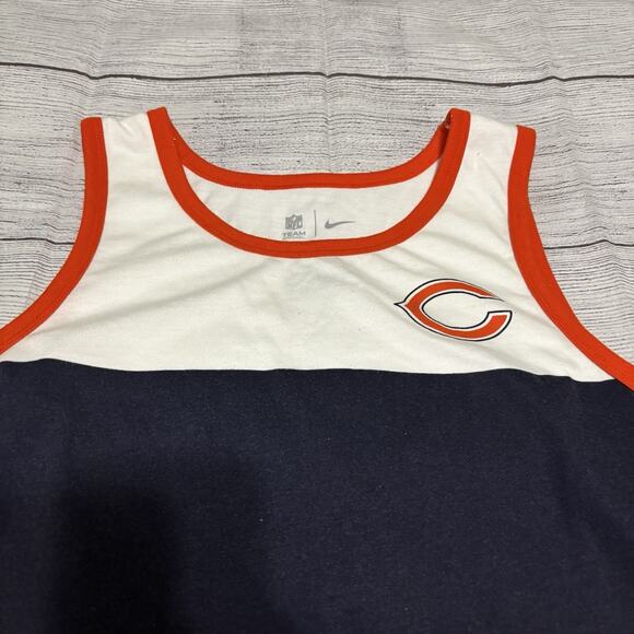 Nike Dri Fit Chicago Bears Mens Size Large Athletic Cut NFL Tank Top Shirt - Picture 4 of 11